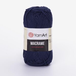 Νήμα πλεξίματος τσάντας Macrame 100% polyester 90gr Color-162 μπλε Yarn Art