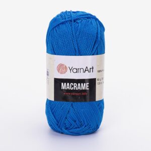 Νήμα πλεξίματος τσάντας Macrame 100% polyester 90gr  Color-139 μπλε ηλεκρίκ. Yarn Art
