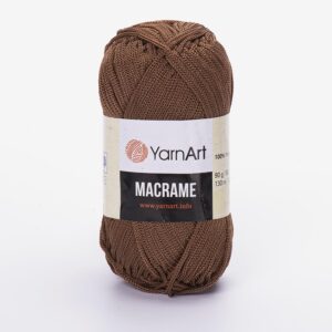 Νήμα πλεξίματος τσάντας Macrame 100% polyester 90gr  Color-151 καφε Yarn Art