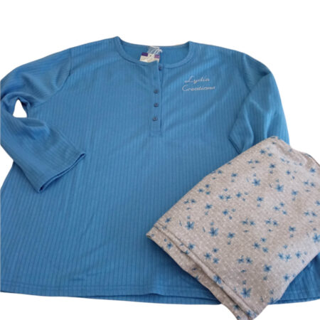 Πιτζάμα γυναικεία μπλε Νο XL