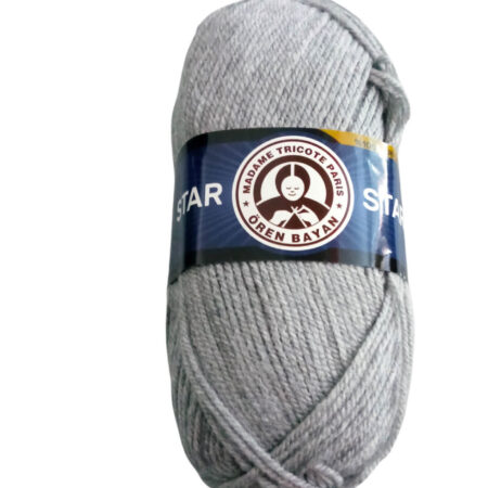 Νήμα πλεξίματος ακρυλικό 100gr Star γκρι (007) Madame-Tricote