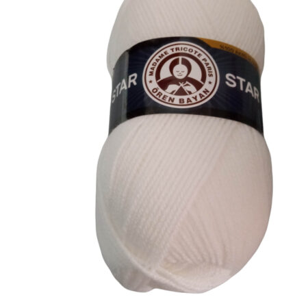 Νήμα πλεξίματος ακρυλικό 100gr Star λευκό (100)  Madame-Tricote