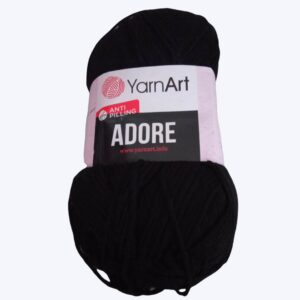 Νήμα πλεξίματος  Anti Pilling akrylic Adore 100gr μαύρο (354) Yarn Art