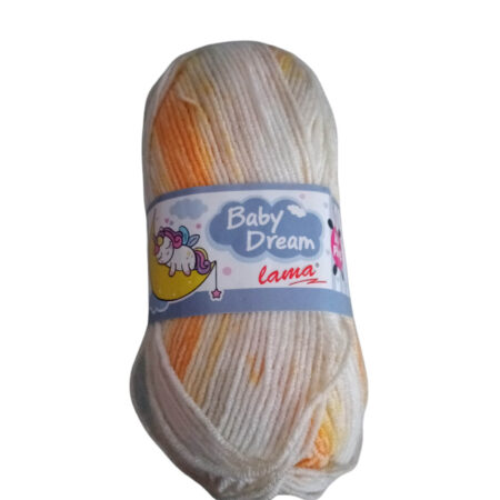 Νήμα πλεξίματος Anti Pilling akrylic Baby Dream 100gr κίτρινο με λευκό (11) Lama