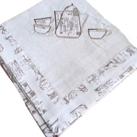 Τραπεζομάντηλο κουζίνας λινό μπεζ 140*180