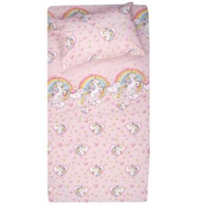 Σετ παπλωματοθήκη παιδική βαμβάκι Σχ Ηβη ροζ VIOPROS