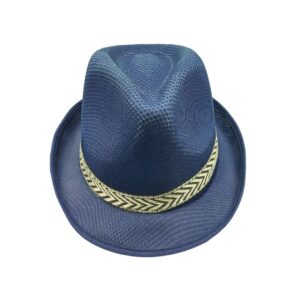 Καπέλο ψάθινο αντρικό καβουράκι μπλέ