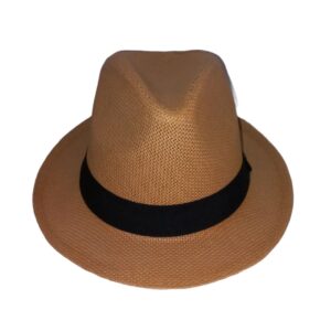 Καπέλο ψάθινο αντρικό καβουράκι καφέ