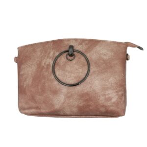 Γυναικείο τσαντάκι χιαστί με κρίκους σάπιο μήλο