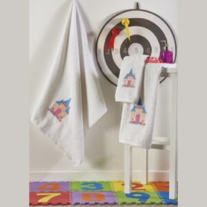 Σετ πετσέτες παιδικές 3τμχ λευκές R083