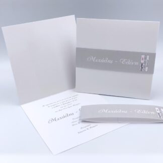 Newage 22g008 tsk Προσκλητήρια γάμου σε ασημί χρώμα