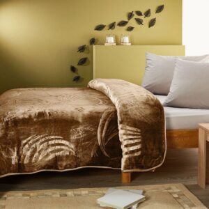 Κουβέρτα βελουτέ ημίδιπλη καφέ KB70-8Whitegg