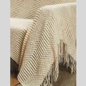 Κουβέρτα- ριχτάρι ΚΒ135 εκρού Whitegg