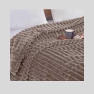 Κουβέρτα coral fleece καφέ 220X240 Whitegg