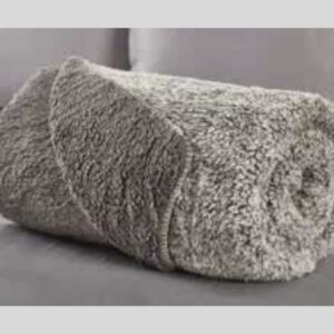 Κουβέρτα φλις γούνα υπέρδιπλη γκρι Whitegg