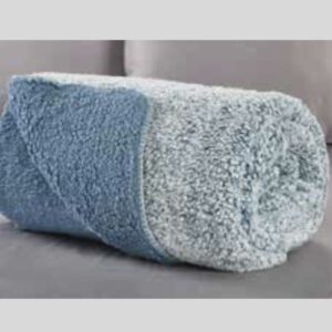 Κουβέρτα φλις γούνα μονή μπλε Whitegg