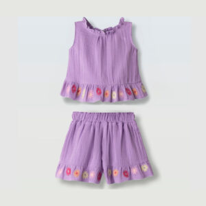 Παιδικό κοριτσίστικο σετ σορτσάκι 2 τμχ μώβ 266274 Ebita