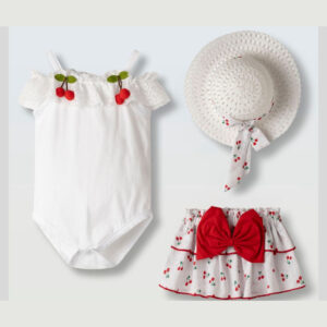 Βρεφικό σετ φουστίτσα 3 τμχ κερασάκια 266523 Ebita