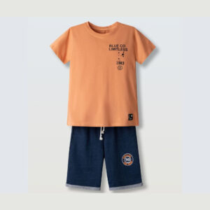 Παιδικό αγορίστικο σετ σορτσάκι 2 τμχ κεραμιδί 266741 Hashtag