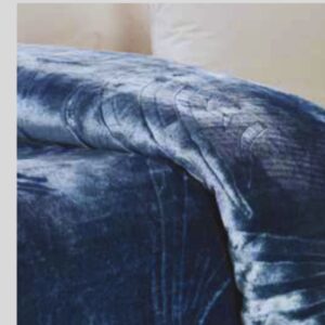 Βελουτέ κουβέρτα ημίδιπλη μπλε SIDI