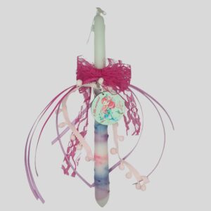 Λαμπάδα γοργόνα λευκή 30 cm