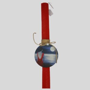 Πασχαλινή λαμπάδα φεγγαρένια 30 cm